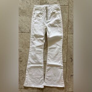 Girls Slim White Flared Jeans